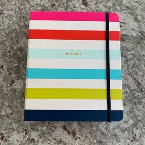 NEW Kate Spade Candy Stripe Spiral Recipe Book RARE!